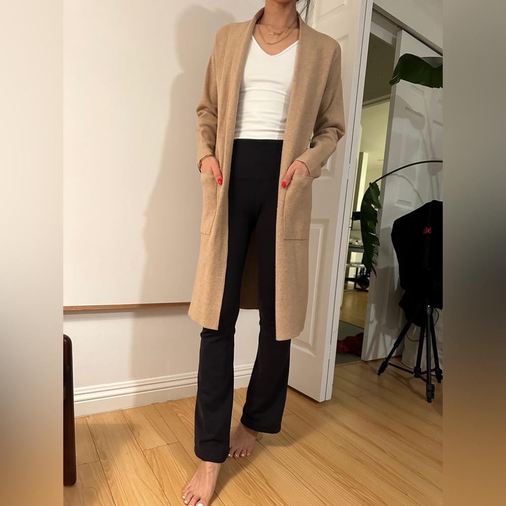 Beige/Camel Mid-length Cardigan